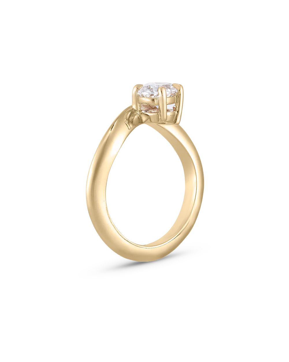 Astra Oval Natural Diamond Pinky Ring - Image 12