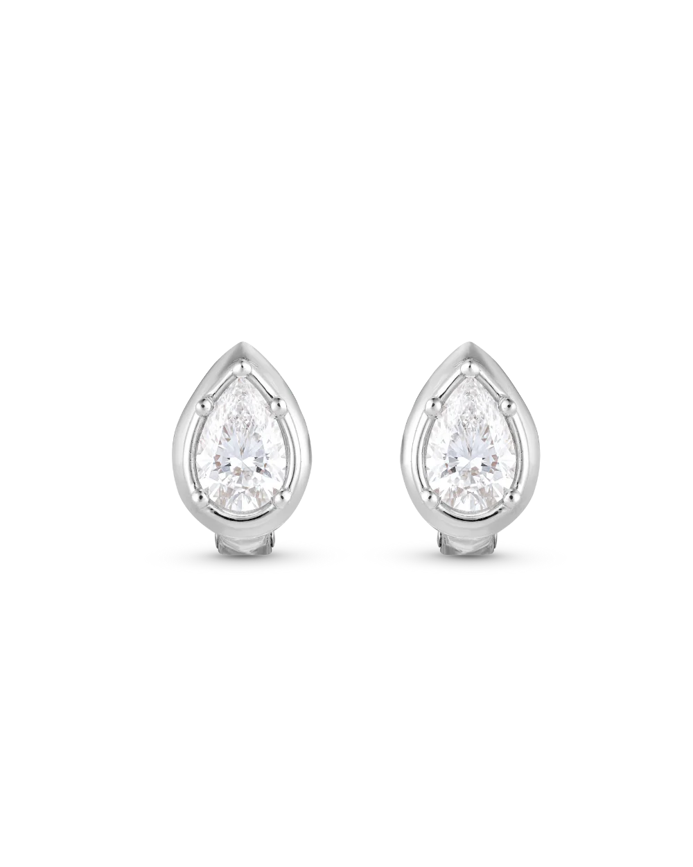 Cleo Pear Diamond Huggies - Image 12