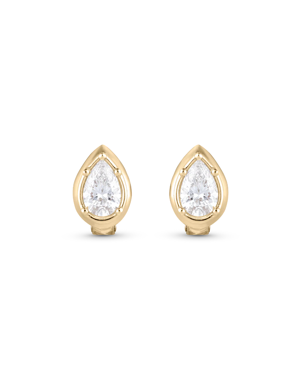 Cleo Pear Diamond Huggies - Image 7